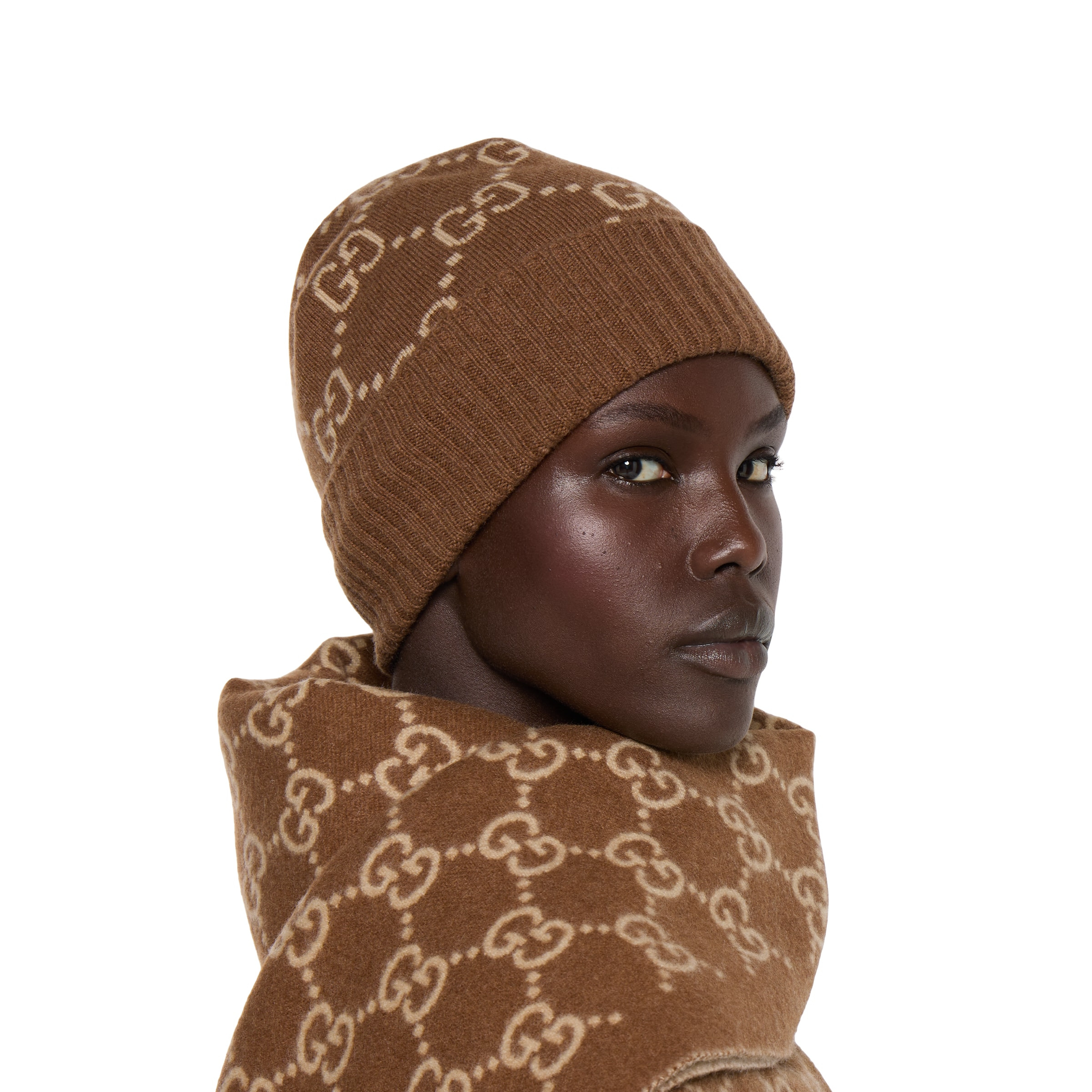 GG cashmere jacquard hat - 3