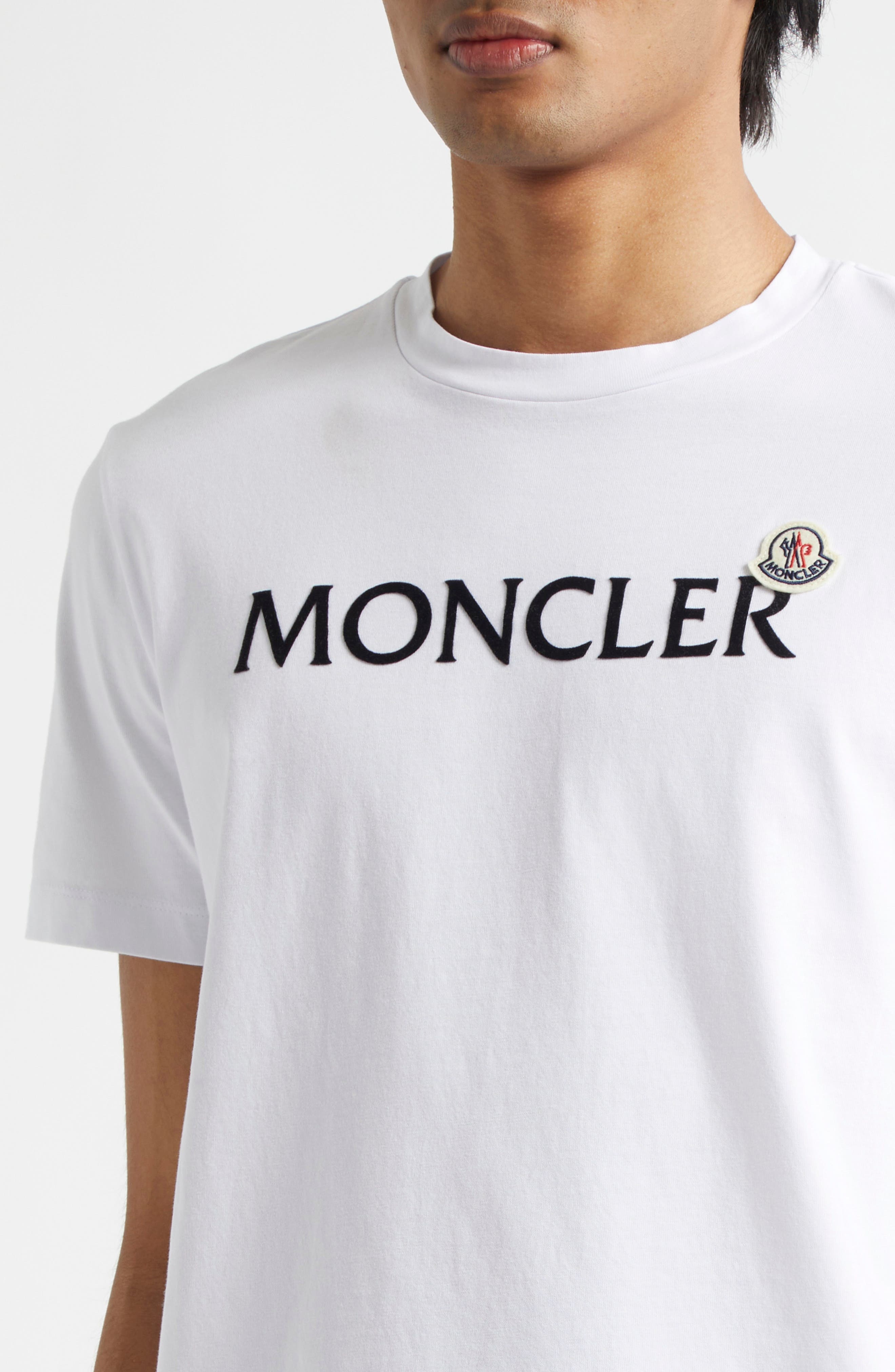 Moncler Logo Patch Graphic T-Shirt in Brilliant White at Nordstrom - 4