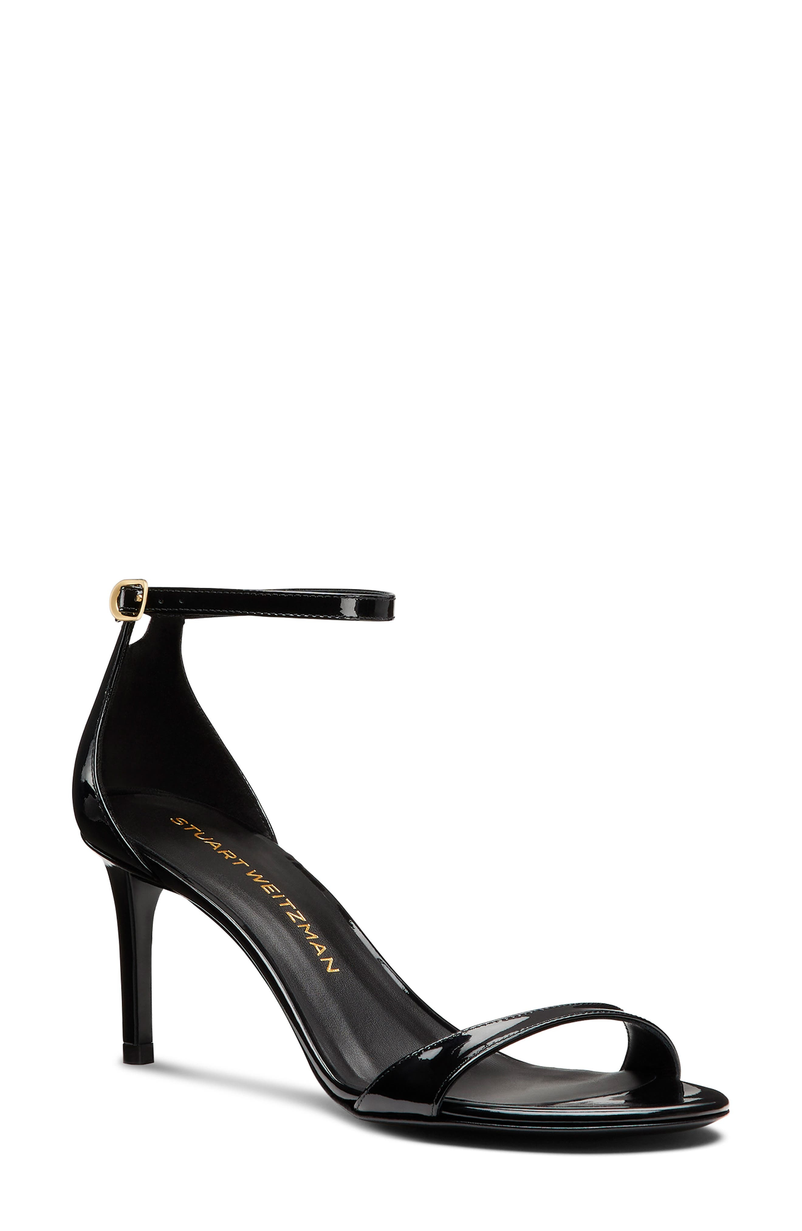 Stuart Weitzman Nudist II 75 Sandal in Black at Nordstrom - 1