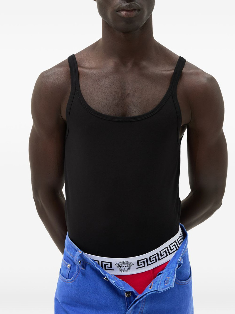 VERSACE embroidered cotton-jersey tank top outlook