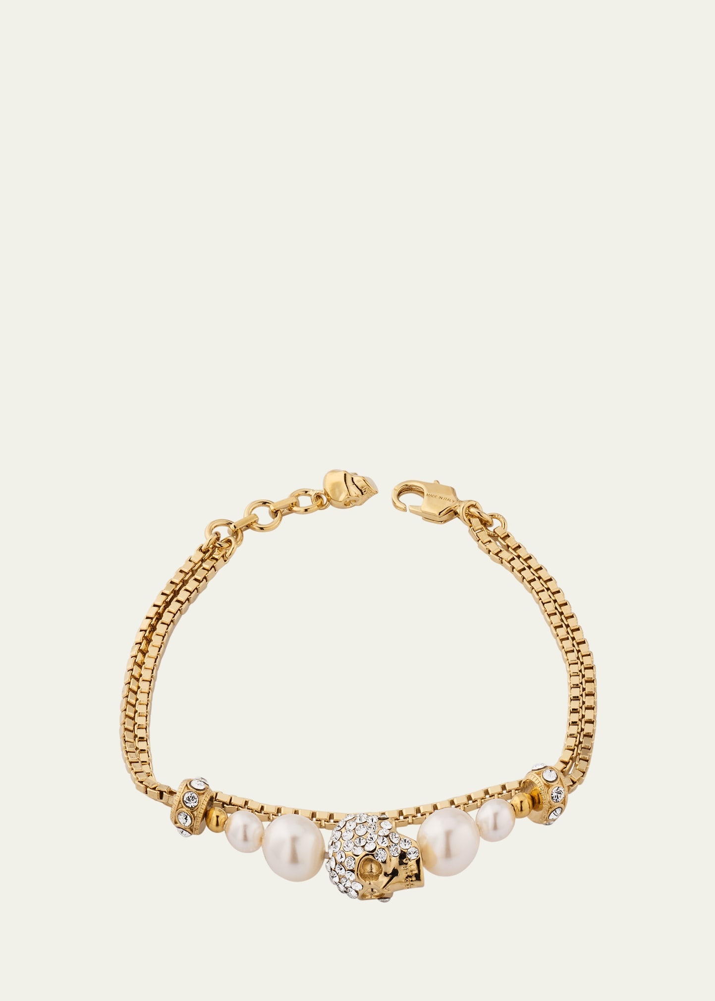 Pearly Skull Chain Bracelet - 1