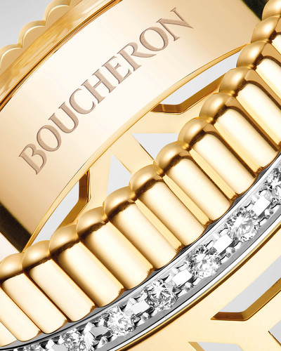Boucheron Quatre Radiant Openwork Ring with Diamonds, Size 56 outlook