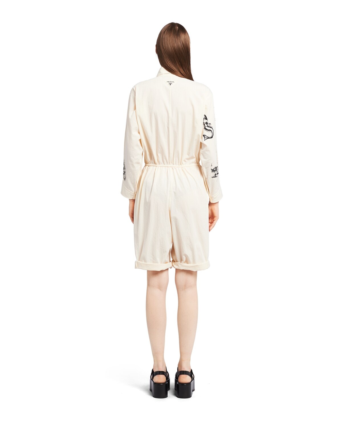 Printed chambray jumpsuit - 4