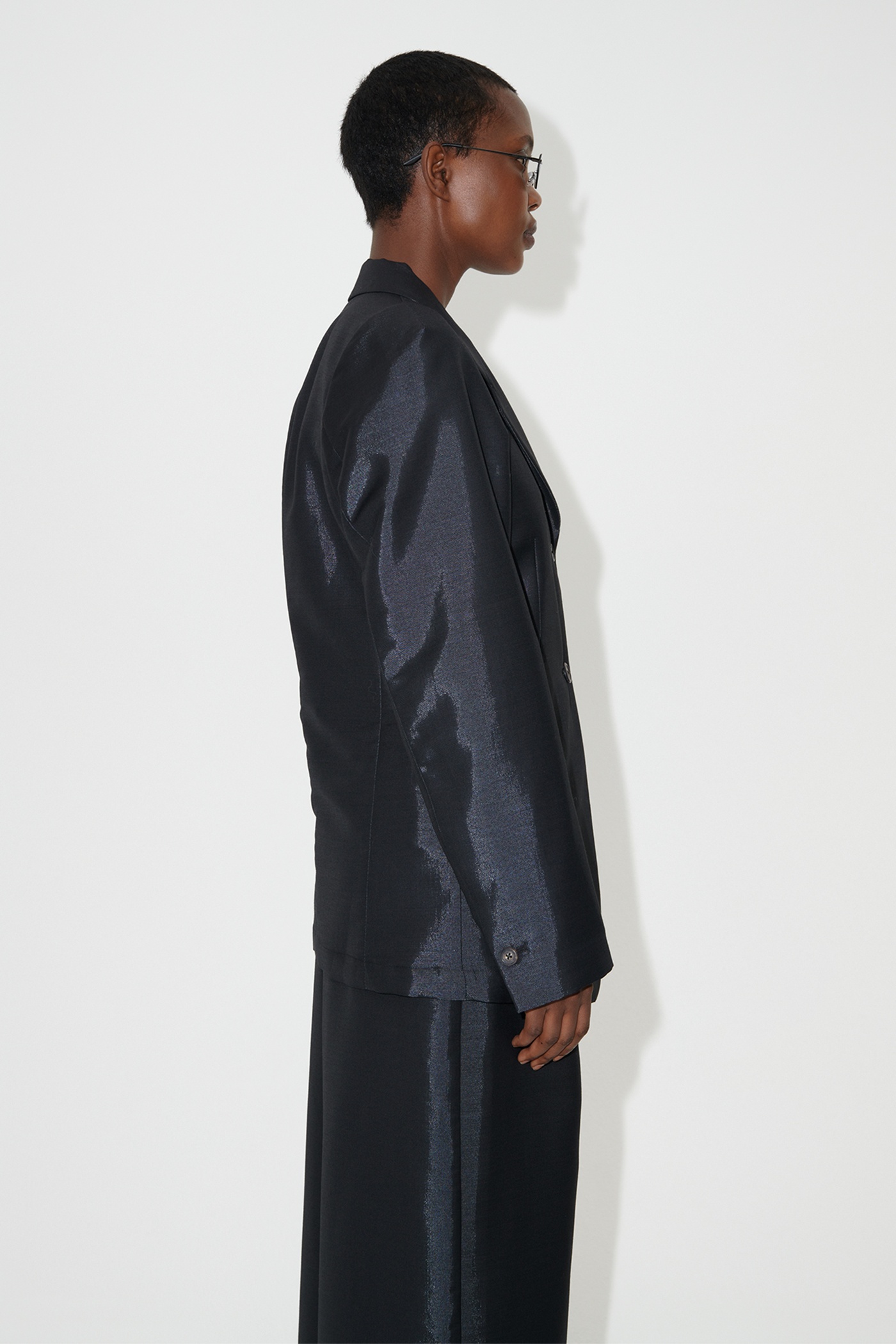 Dart Blazer Black Mnemonic Wool - 4
