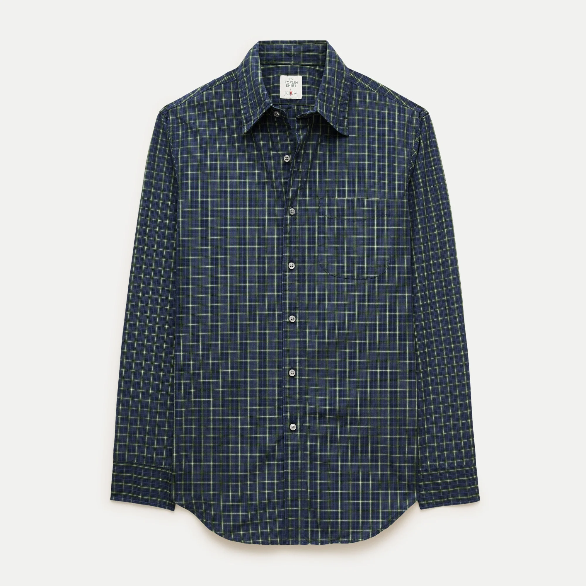 Poplin shirt with point collar - 1