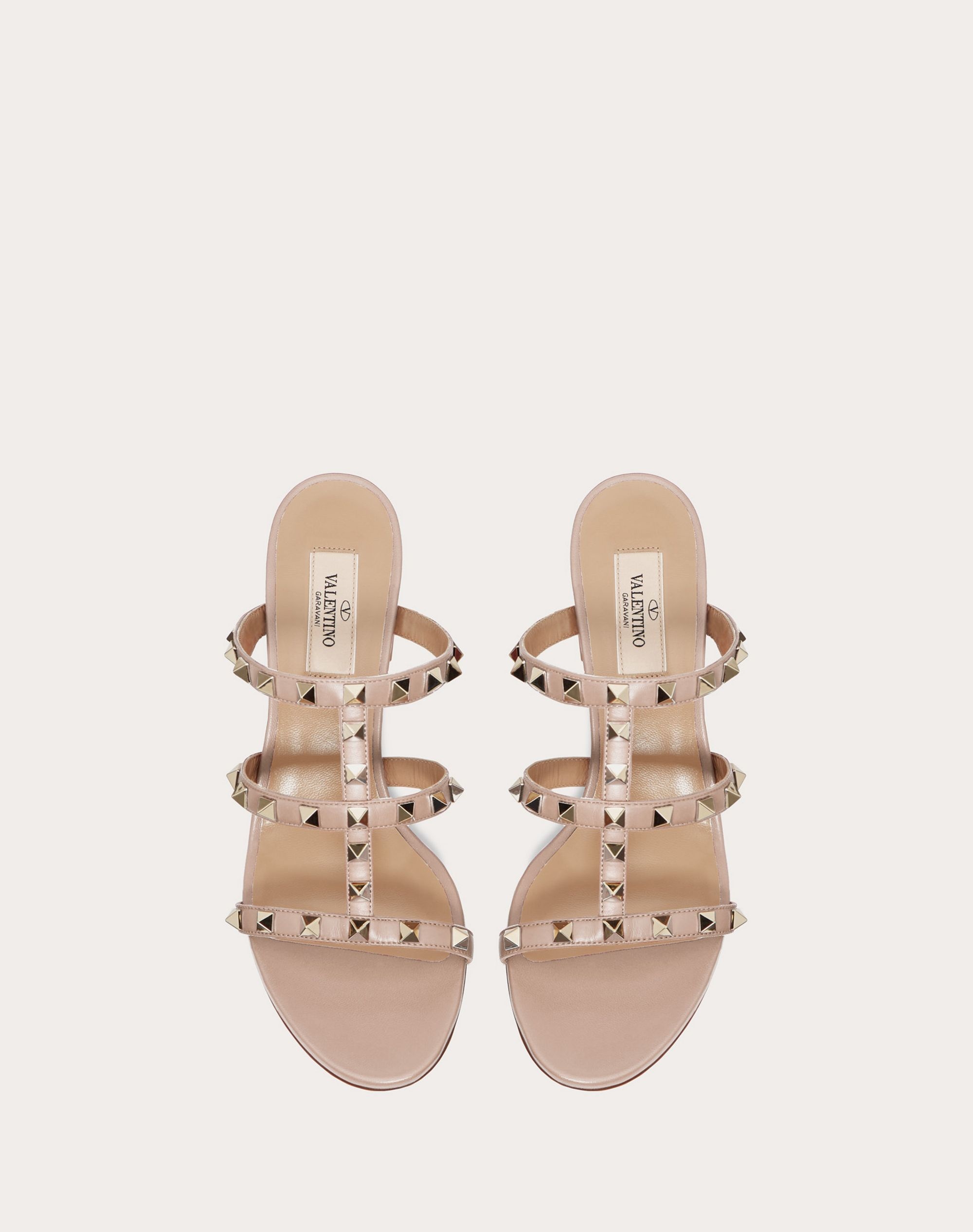 Rockstud Calfskin Leather Slide Sandal 60 mm - 7