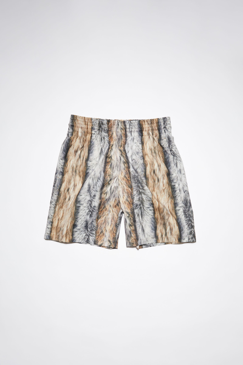 Print swim shorts - Beige/grey 1