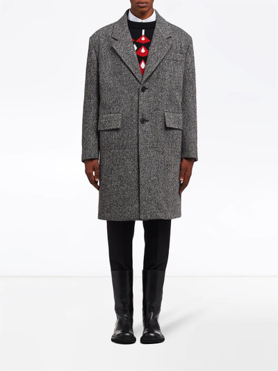 Prada single-breasted overcoat outlook