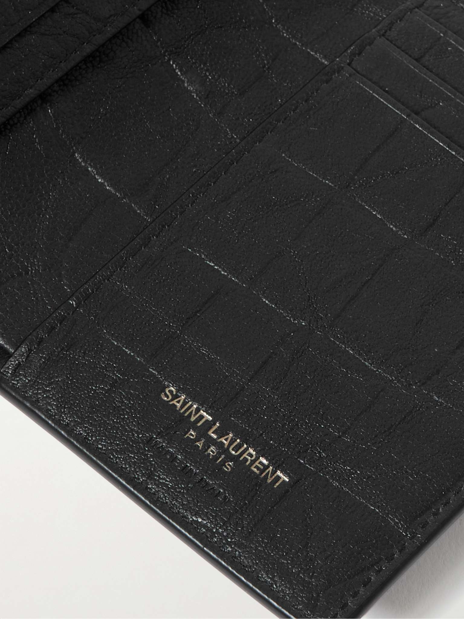 Logo-Appliquéd Croc-Effect Leather Billfold Wallet - 4