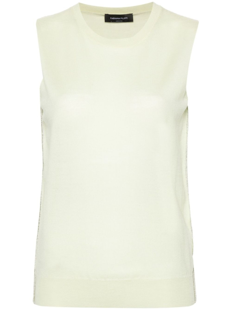 sleeveless knitted top 1