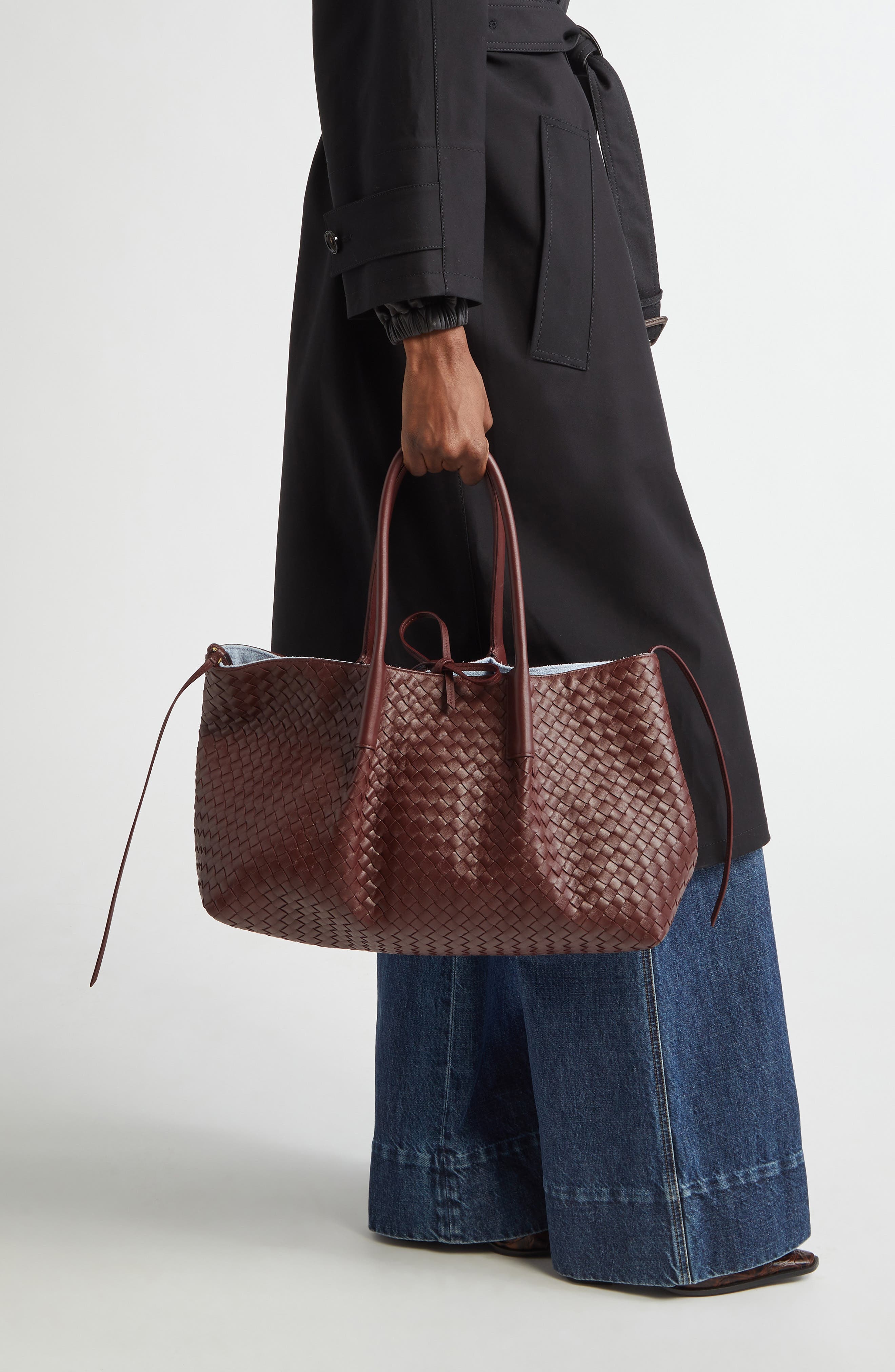 Bottega Veneta Leather & Suede Reversible Tote in Madder Brown/Lunar-M B at Nordstrom - 2