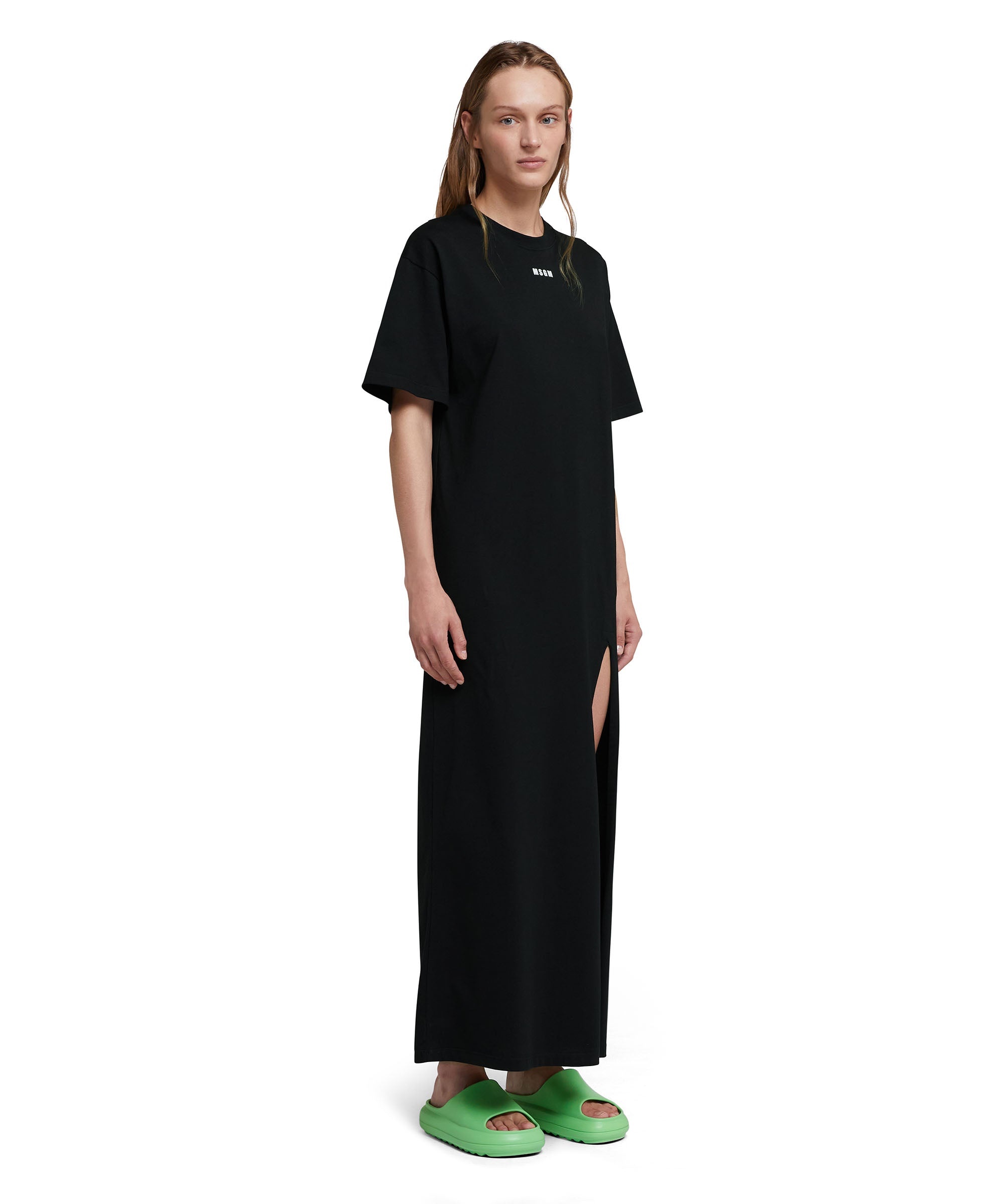 Long T-Shirt dress with logo - 4