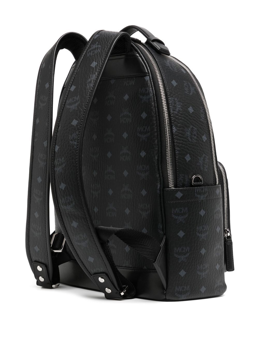 zipped logo-print backpack - 3