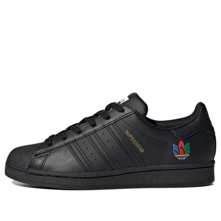 (WMNS) adidas originals Superstar 'Black Red Blue' FW3695 - 1