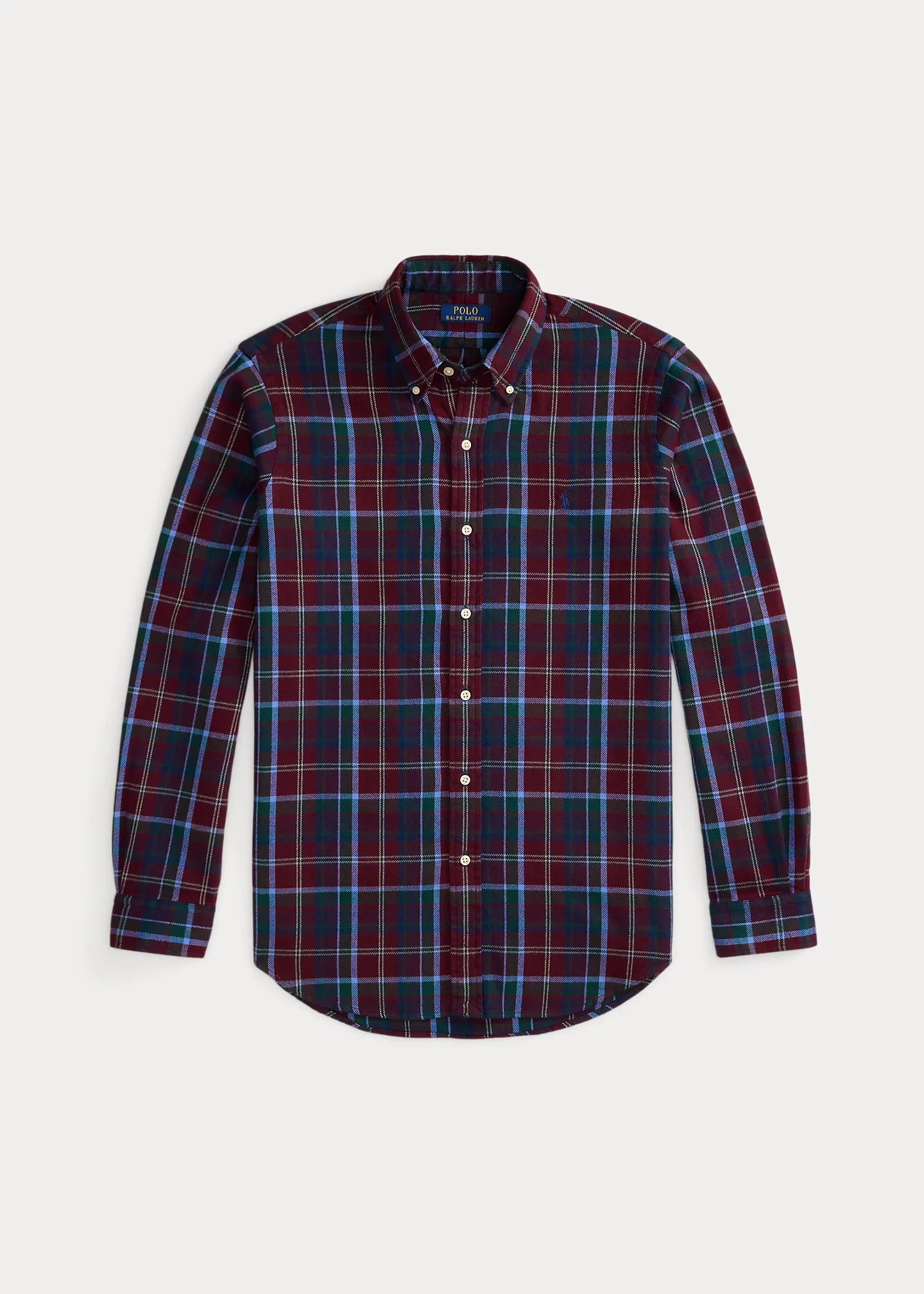 Classic Fit Plaid Brushed Flannel Shirt - 1