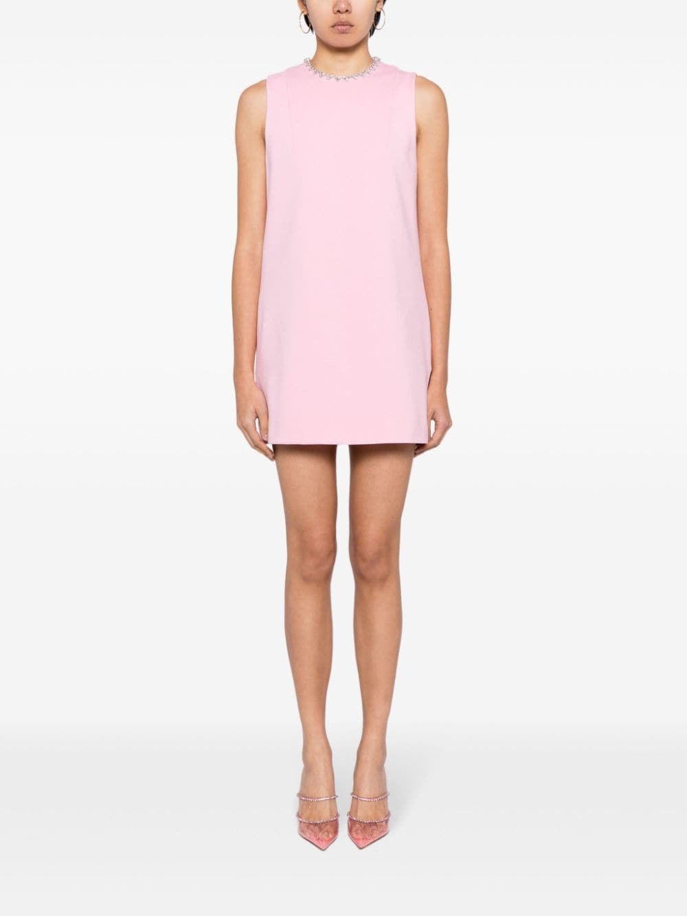 crystal-embellished heart mini dress - 3