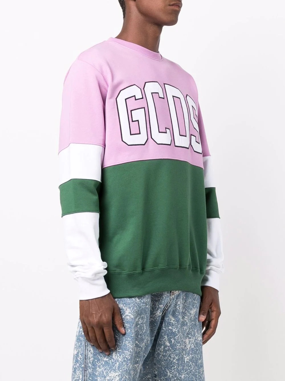 colour-block logo-print sweatshirt - 3