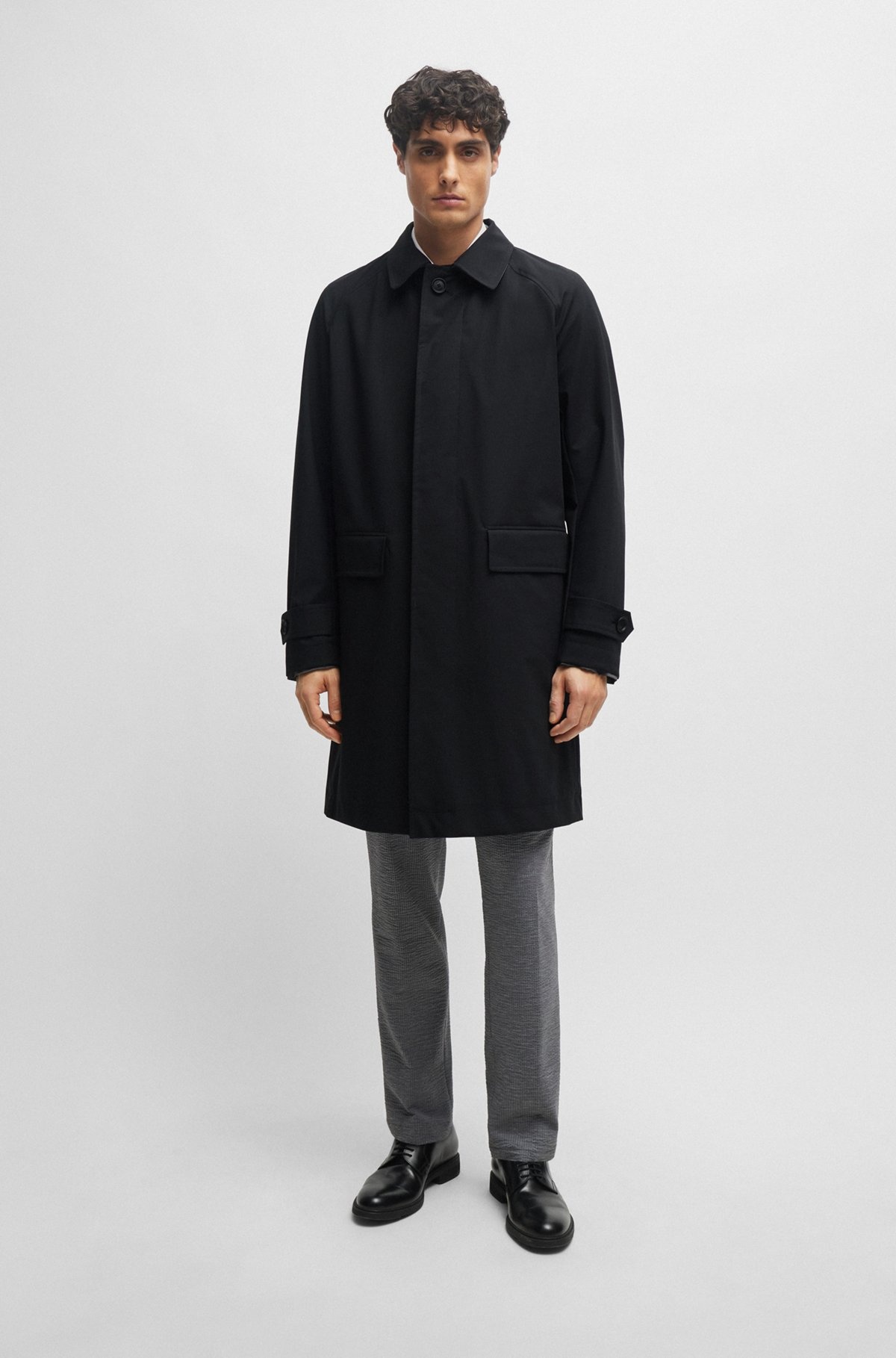 REVERSIBLE CAR COAT IN WATERPROOF PERFORMANCE-STRETCH MATERIAL - 7
