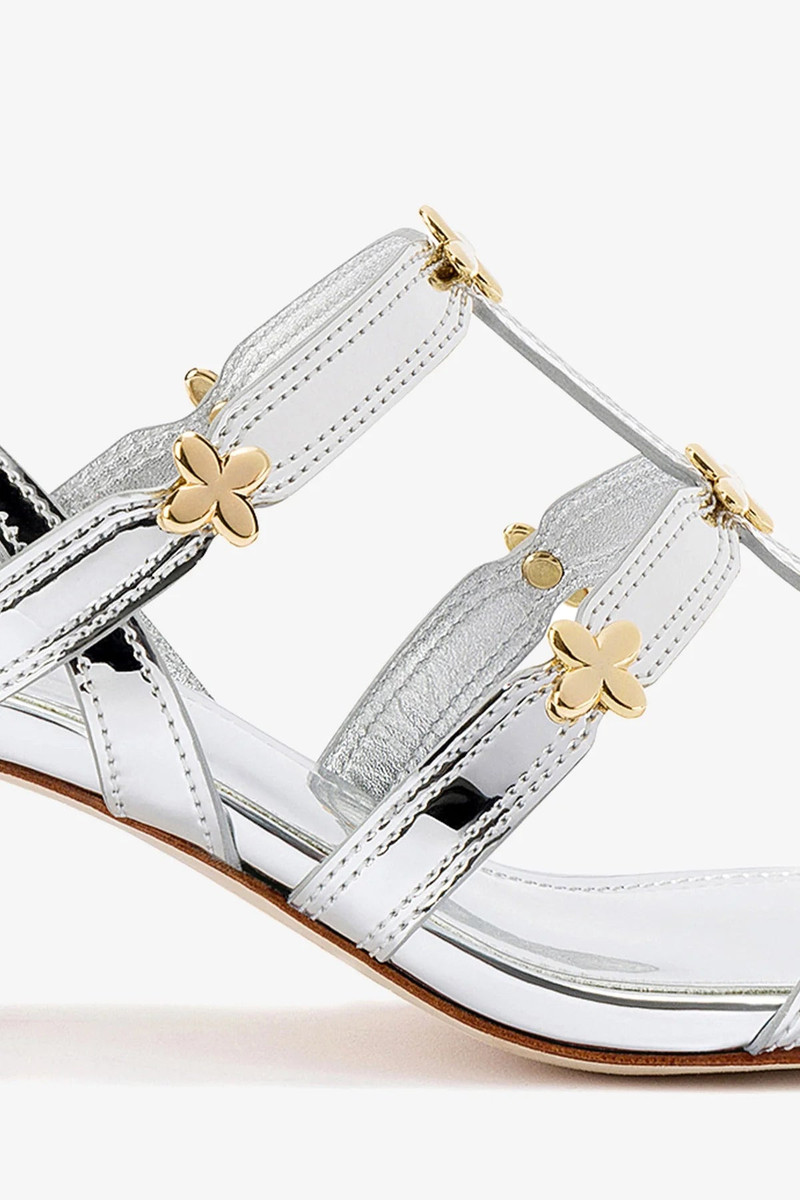 Harmony Block Sandal In Silver Specchio 4