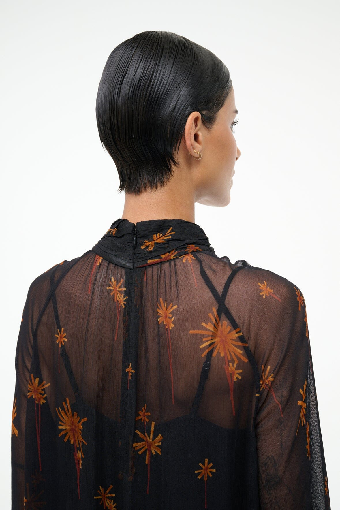 STAUD ESTHER MINI DRESS AUTUMN NIGHT - 7