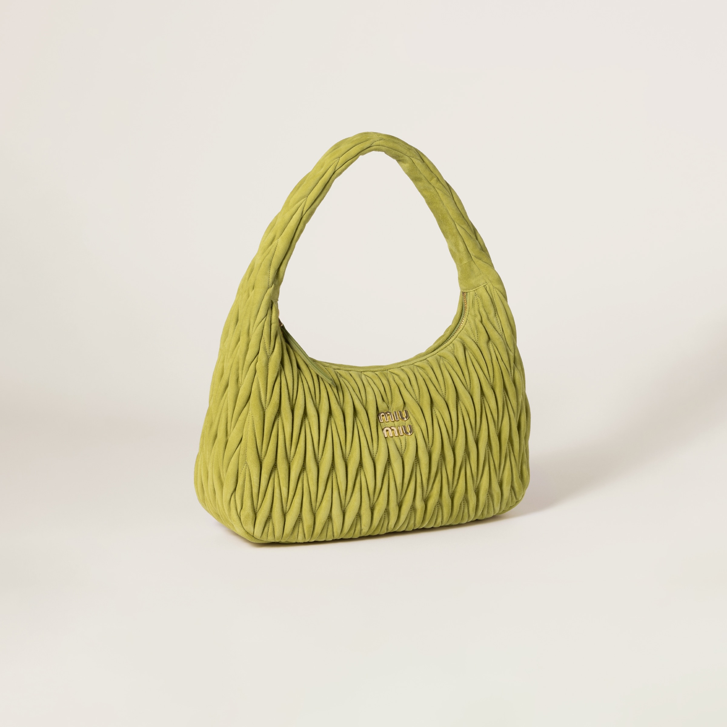 Wander matelassé suede bag - 2