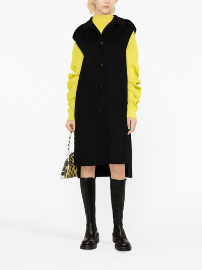 Marni asymmetric virgin wool-cashmere blend coat outlook
