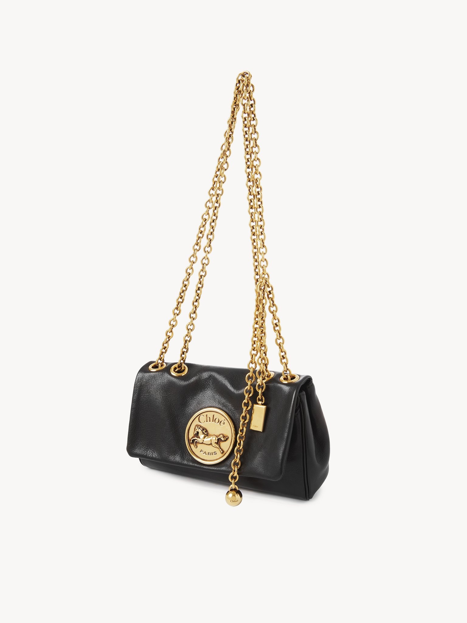 SMALL CHLOÉ HERITAGE SHOULDER BAG IN GRAINED LEATHER - 3