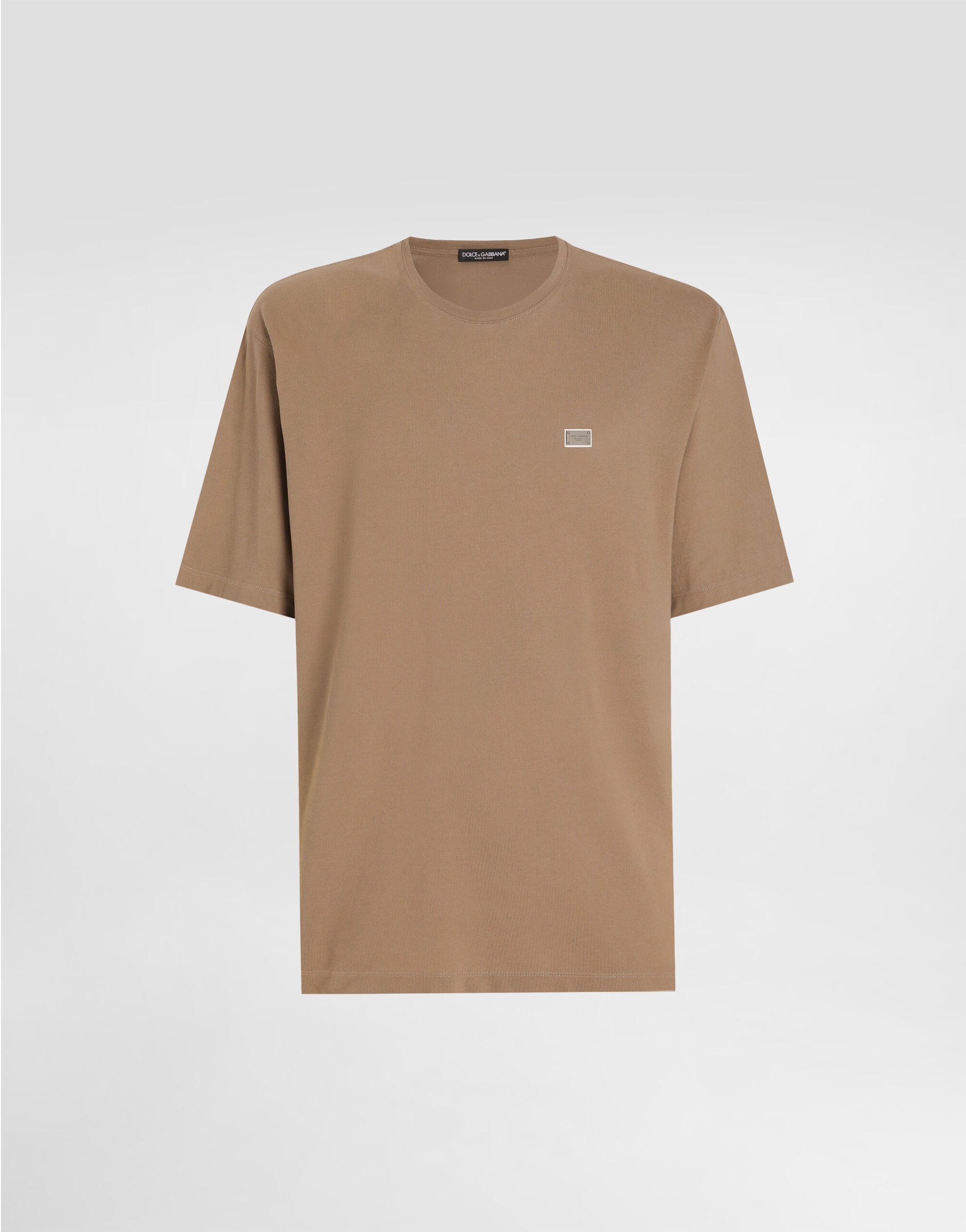 Cotton T-shirt with tag - 1