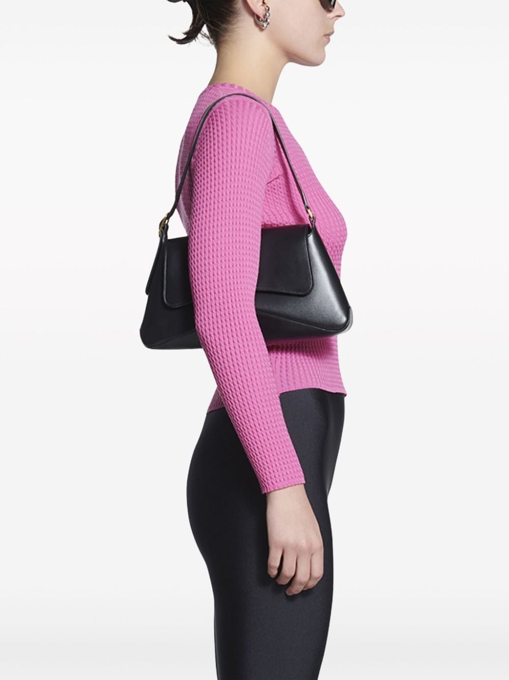 round-neck waffle-knit jumper - 3