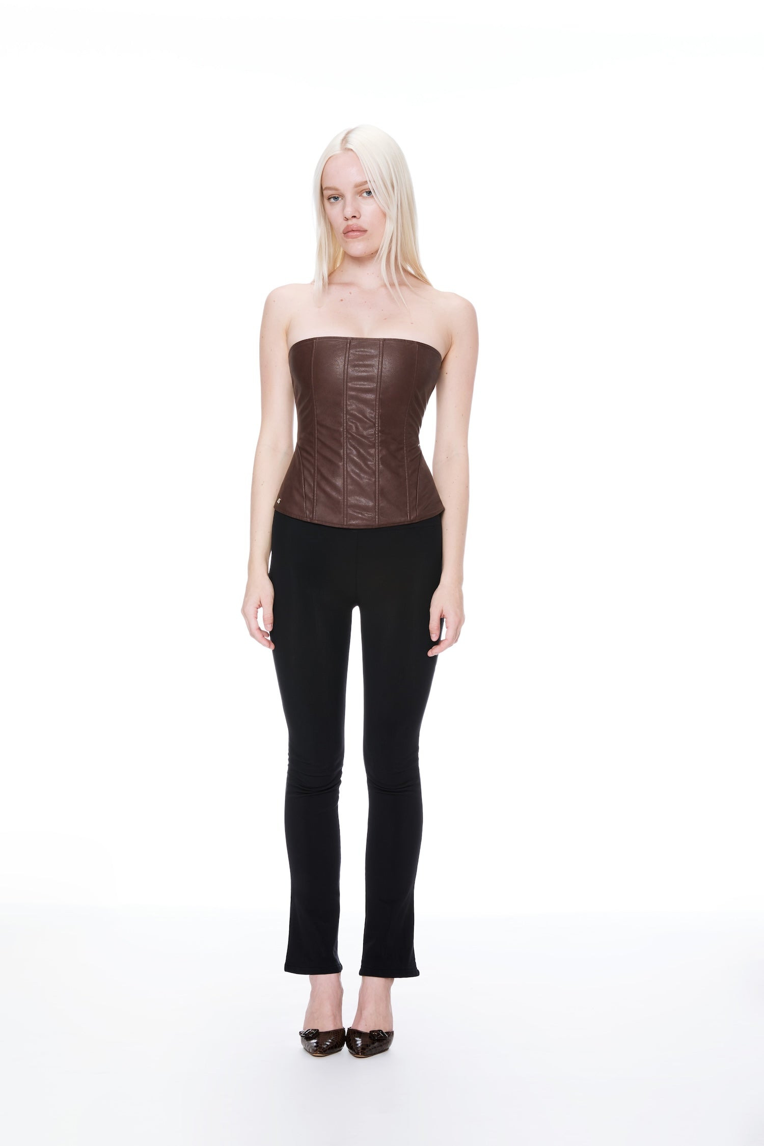 LIBRA CORSET - BROWN VEGAN LEATHER - 5