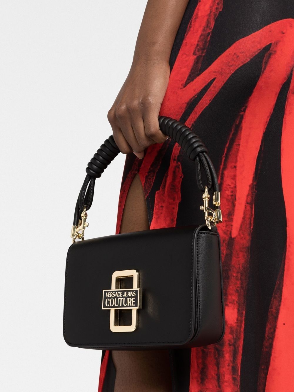 faux leather shoulder bag - 3