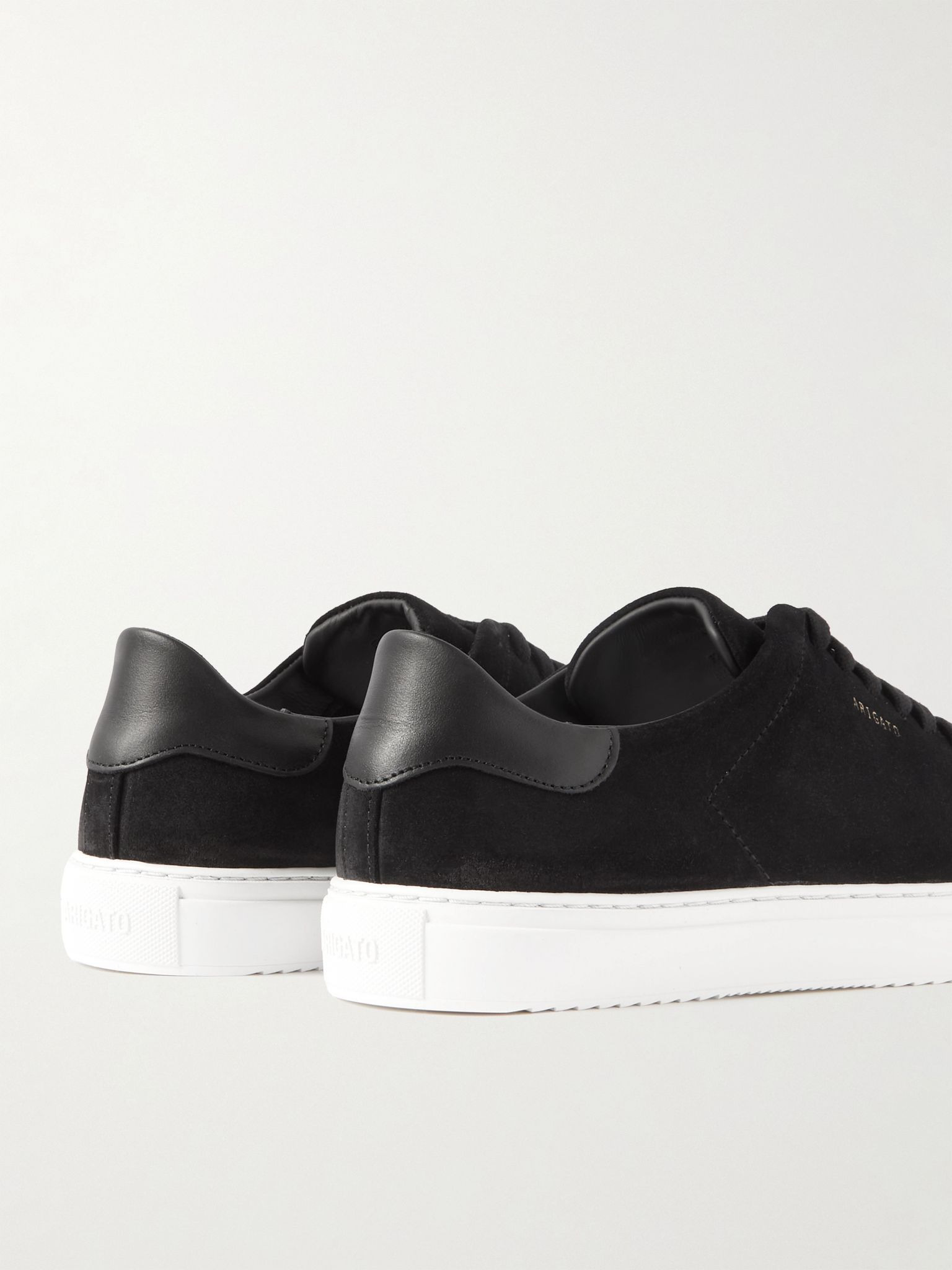 Clean 90 Leather-Trimmed Suede Sneakers Black - 5