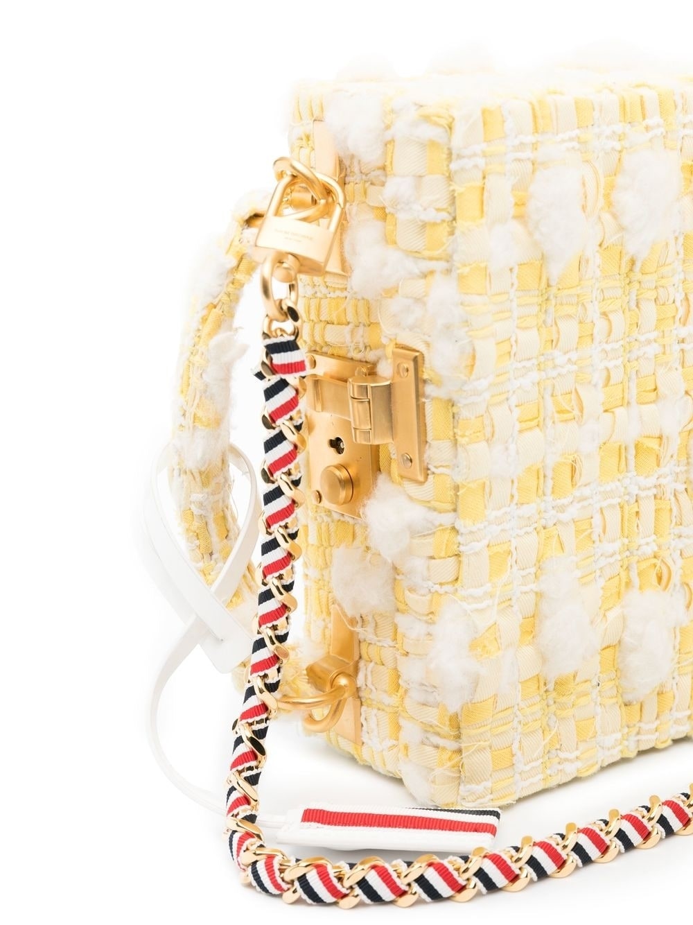micro pouf-tweed case cross-body bag - 4