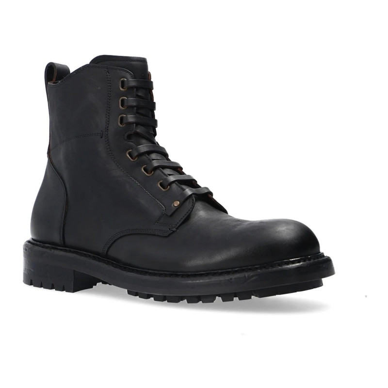 Dolce & Gabbana BLACK LEATHER ANKLE BOOTS FOR MEN outlook