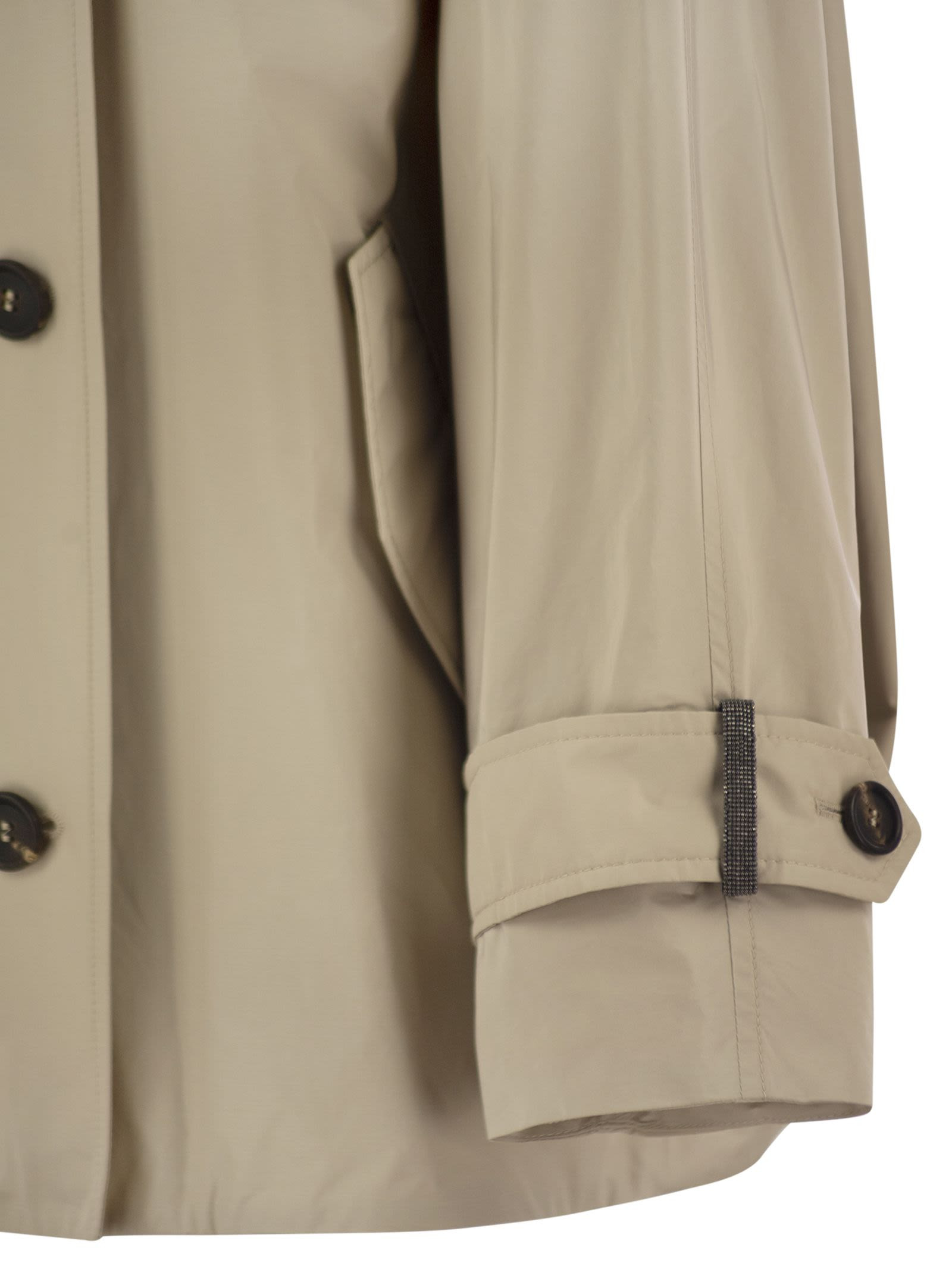Brunello Cucinelli Women Techno Cotton Caban With Precious Detail - 4