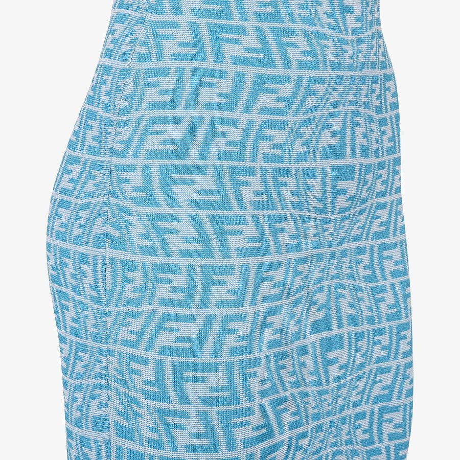 Light blue viscose dress - 3