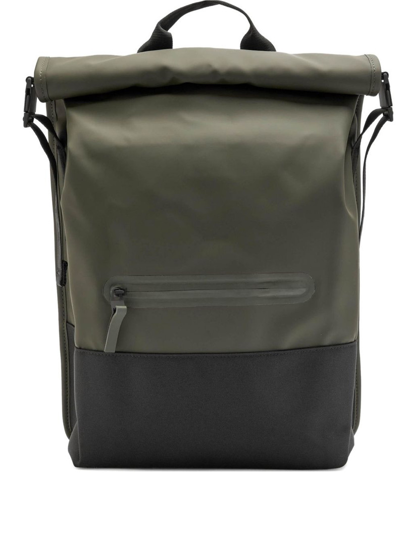 RAINS Trail Rolltop colour-block backpack outlook