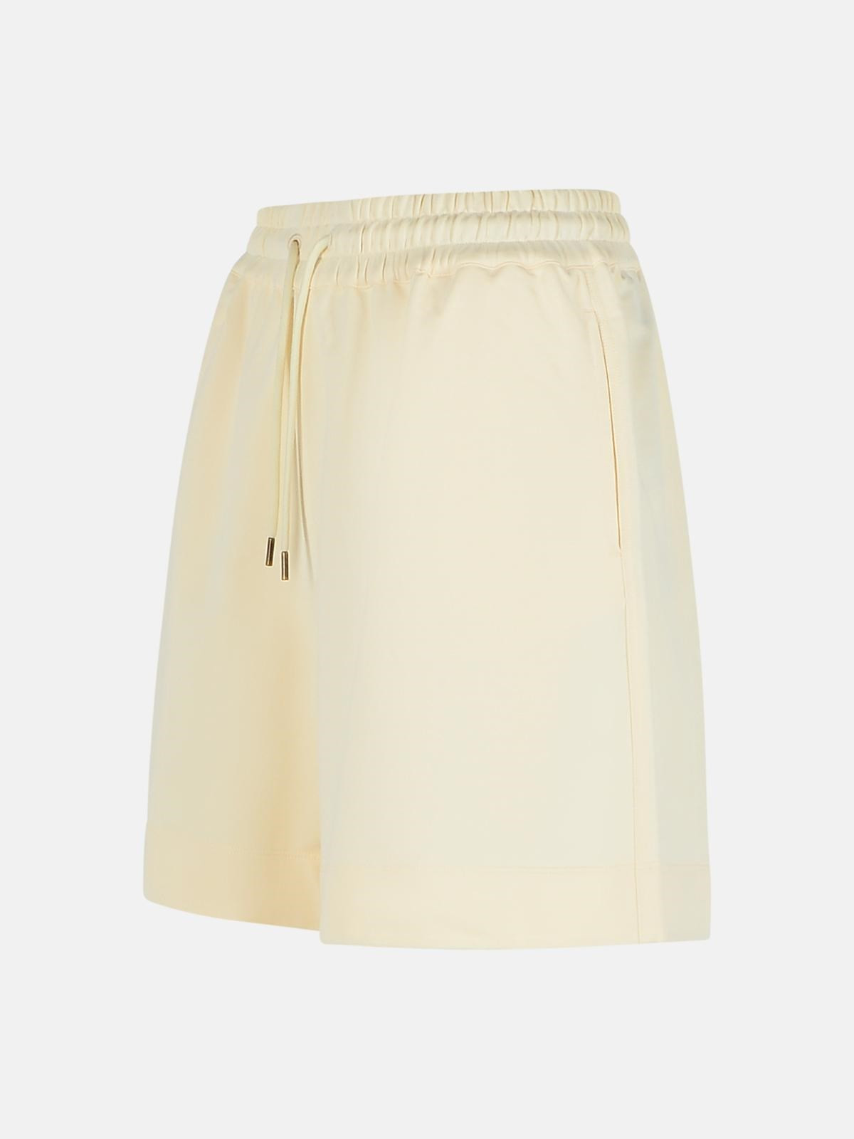 CREAM COTTON SHORTS - 2