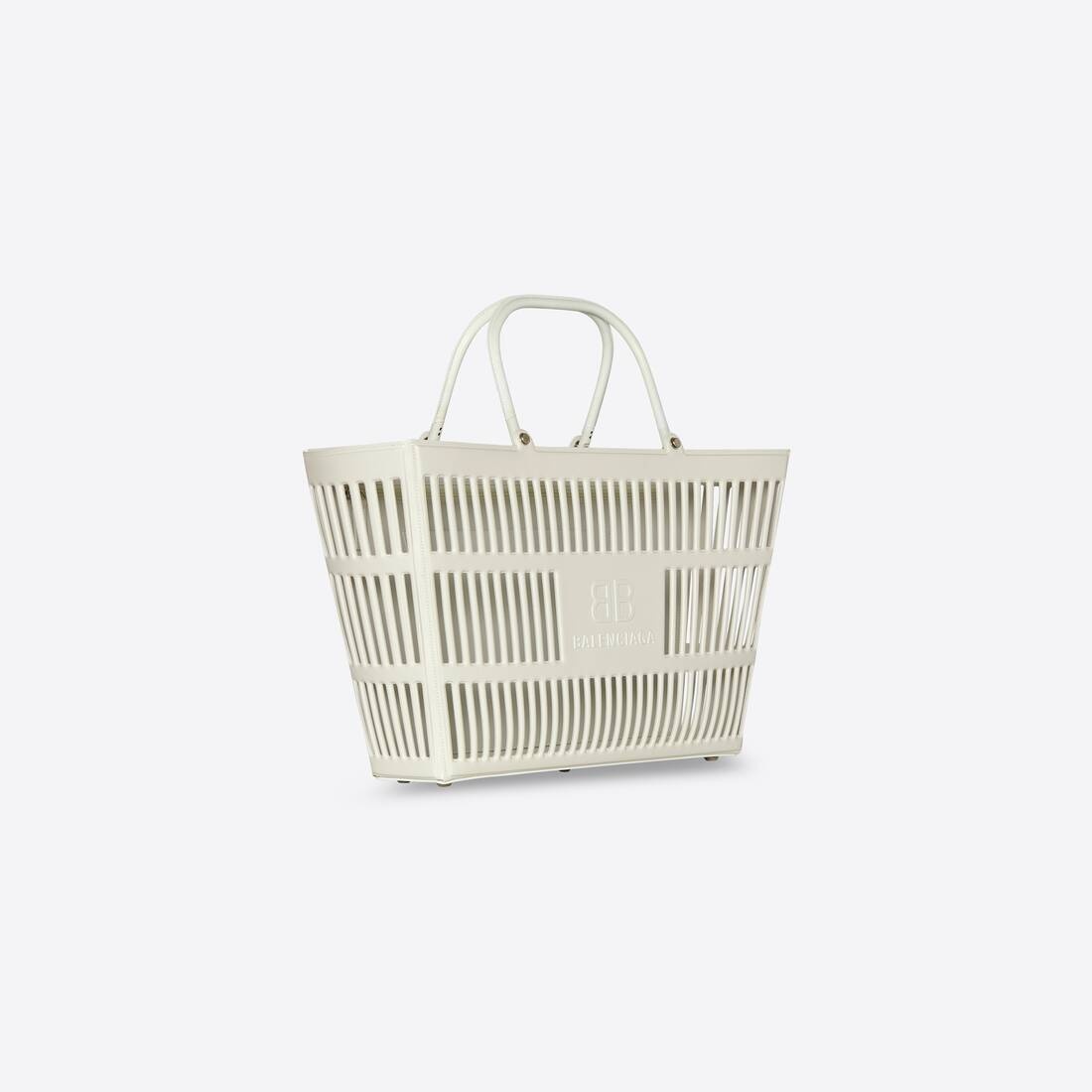 Mag Large Basket Bag in White - 3