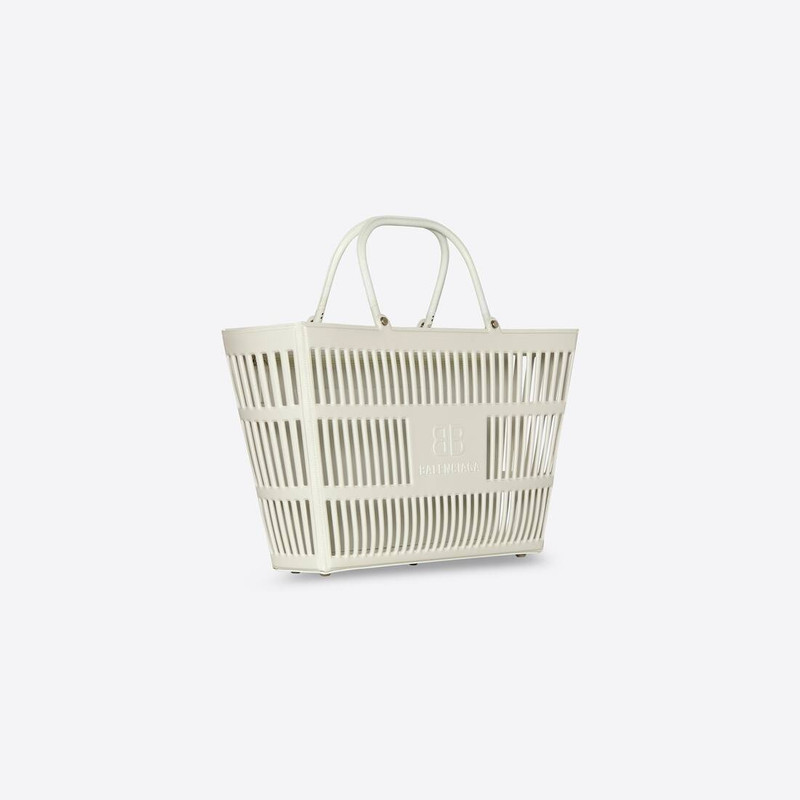Mag Large Basket Bag in White 3
