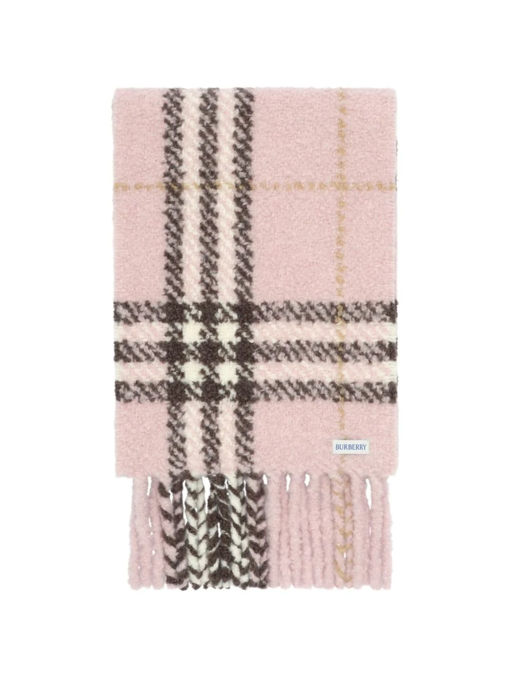 patterned alpaca wool scarf - 1