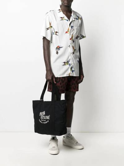 Maison Kitsuné logo-print shopper bag outlook