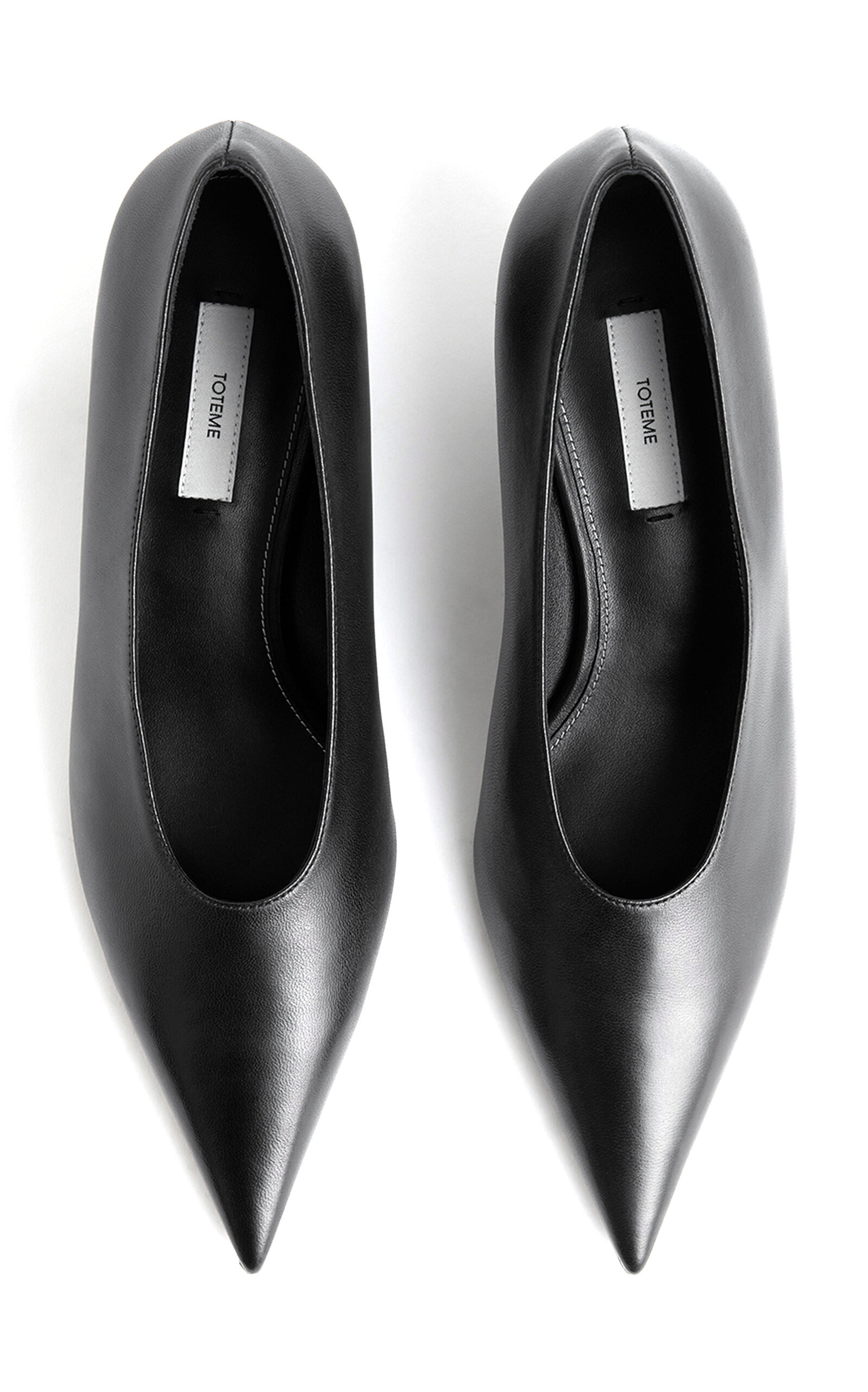 Sharp Leather Kitten-Heel Pumps black - 3