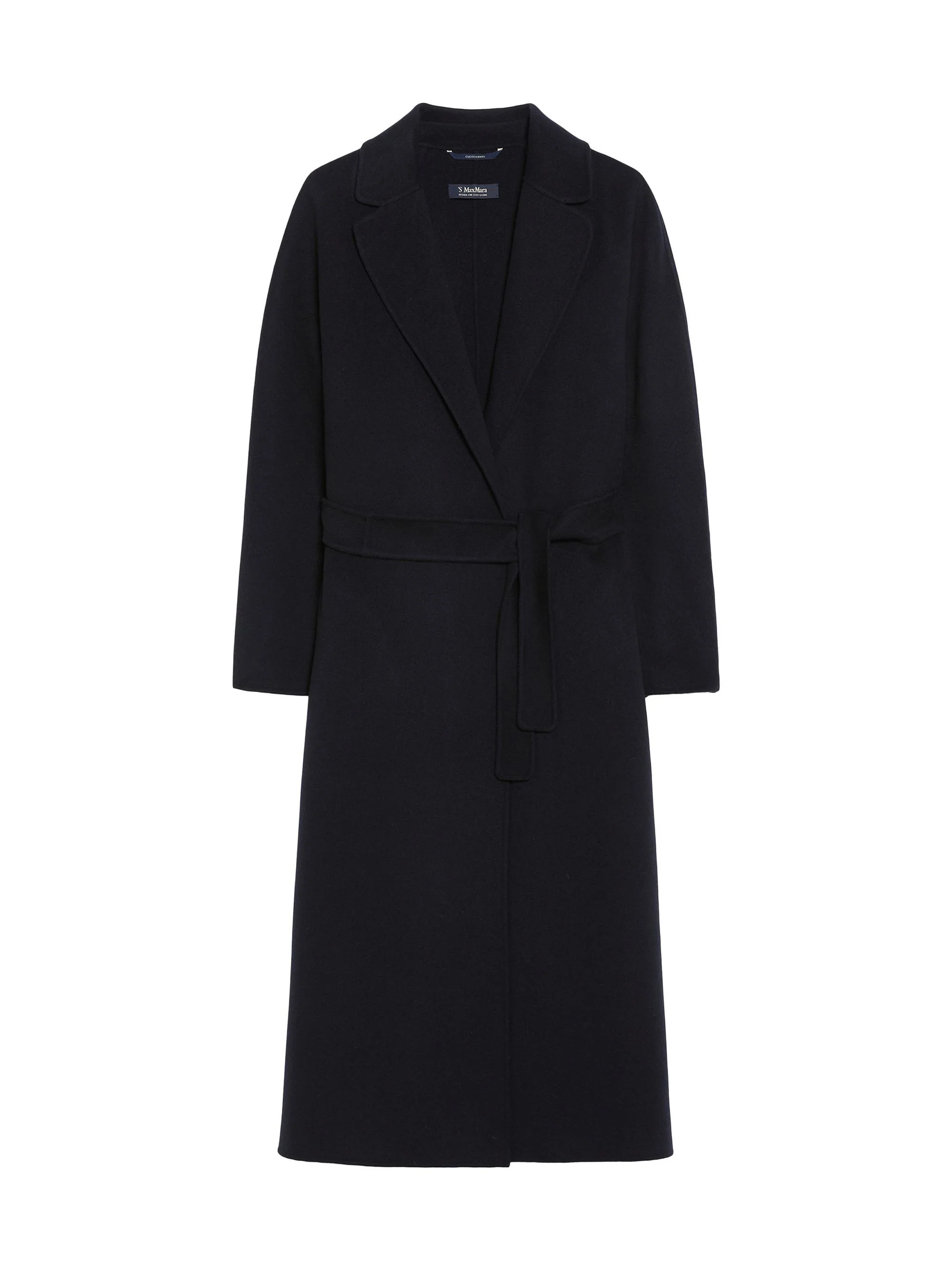Women's Wool Broadcloth Midi Coat - Midnightblue - 1
