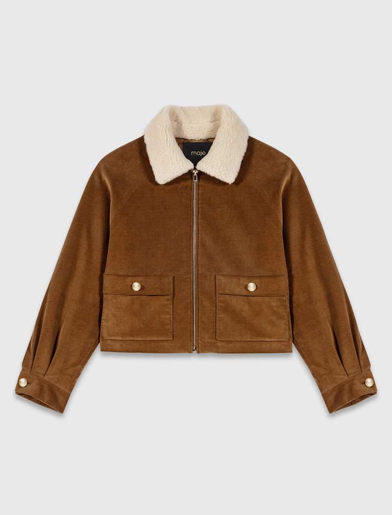 Cropped corduroy jacket 1