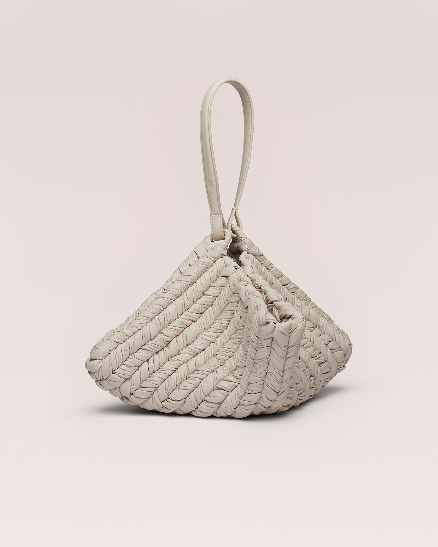 THE SQUARE BAG - Knitted leather tote bag - Off white - 2