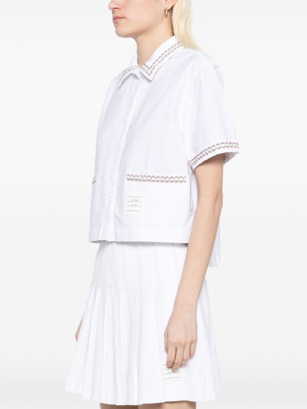 drop-back cropped shirt - 3