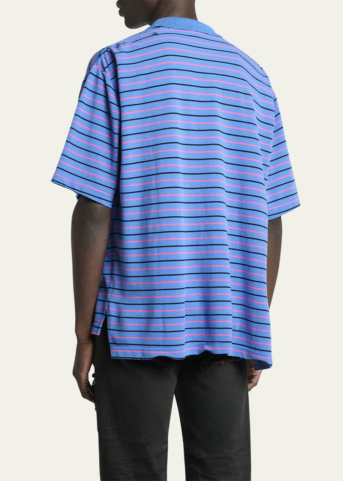 Men's Striped Pique Polo Shirt - 3