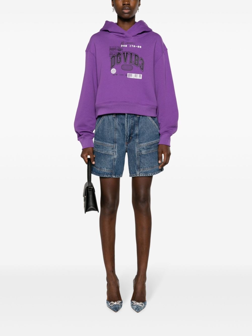graphic-print cotton hoodie - 2