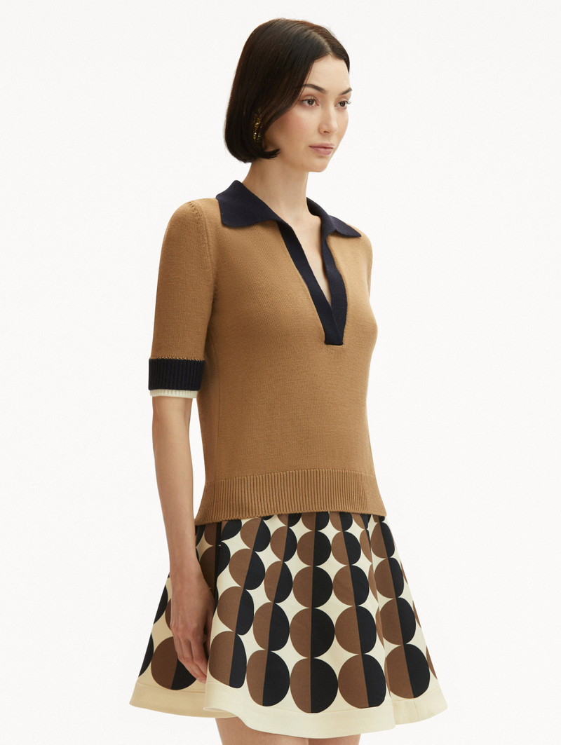 COLOR BLOCK POLO PULLOVER 5